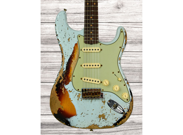 Fender Custom Shop Limited Edition 61 Strat Super Heavy Realic Sonic Blue 3-Color Sunburst Fender Custom Shop Limited Edition 61 Strat Super Heavy Realic Sonic Blue 3-Color Sunburst